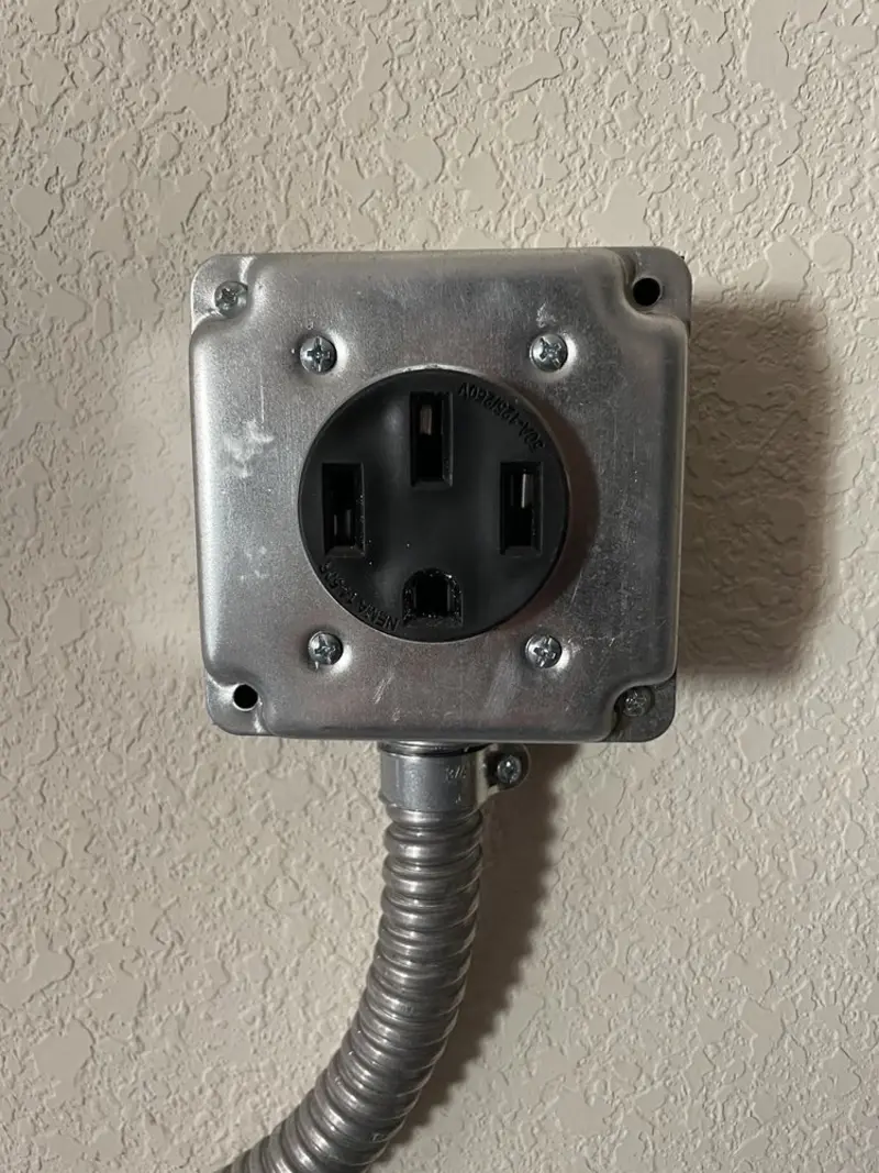 NEMA 14-50 outlet installed for Smart Home Electrical in Elkins